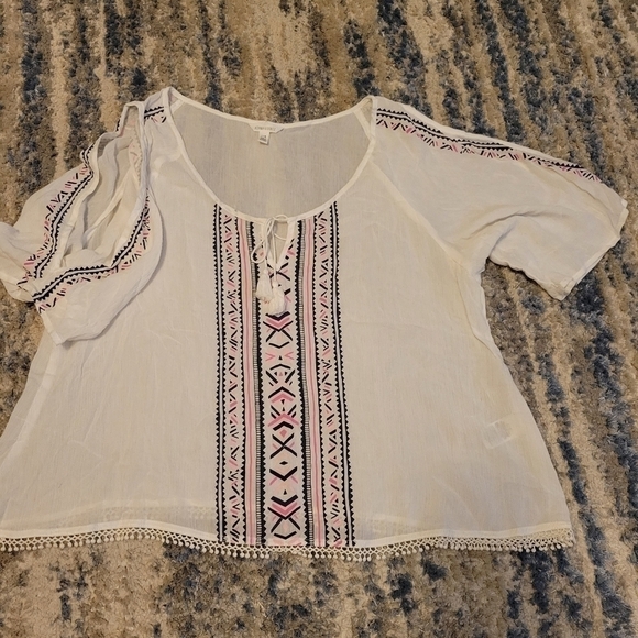 Aeropostale cold shoulder blouse size L - Picture 1 of 4